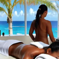 nude female getting massaged by nude therapist