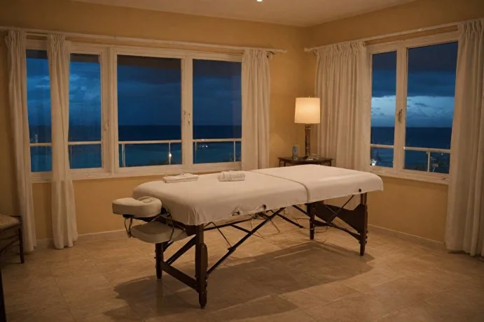 professional draped massage by st maarten mobile spa for deep tissue massage in st maarten