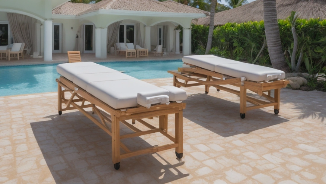 villa massage service in st maarten with two massage tables